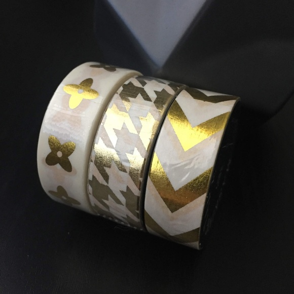3 Gold Metallic Masking Tape - Planner Tape - Picture 4 of 7